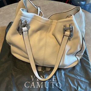 Vince Camuto Tote White Birch 100% Leather